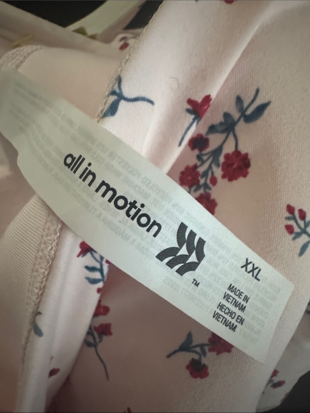 all in motion Light Pink Floral Tank Top with Crisscross Back - Picture 10 of 10
